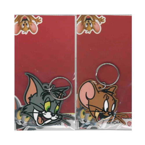 KEYCHAIN CARTOON TOM E JERRY IN GOMMA