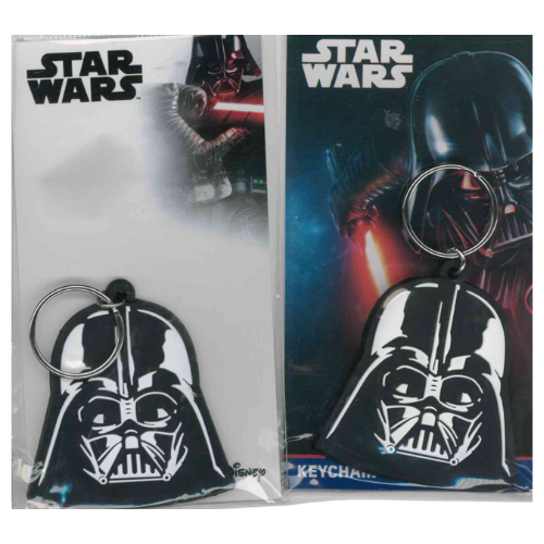 KEYCHAIN STAR WARS DARTH VADER - BABY YODA - MILLENIUM FALCON IN GOMMA