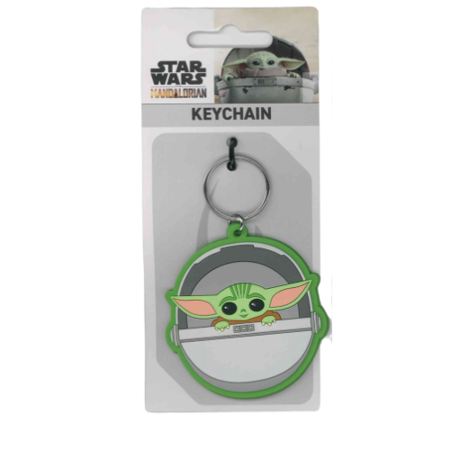 KEYCHAIN STAR WARS DARTH VADER - BABY YODA - MILLENIUM FALCON IN GOMMA
