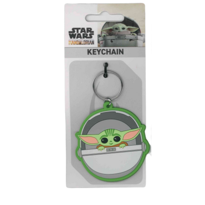 KEYCHAIN STAR WARS DARTH VADER - BABY YODA - MILLENIUM FALCON IN GOMMA