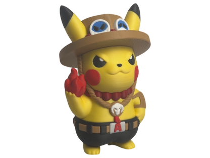 FIGURE SUPER CRAZY POKEMON ONE PIECE PIKACHU AS PORTGAS D. ACE