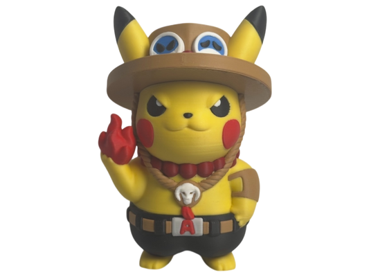 FIGURE SUPER CRAZY POKEMON ONE PIECE PIKACHU AS PORTGAS D. ACE