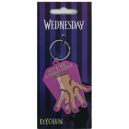 KEYCHAIN SERIE TV NETFLIX WEDNESDAY ADDAMS IN GOMMA