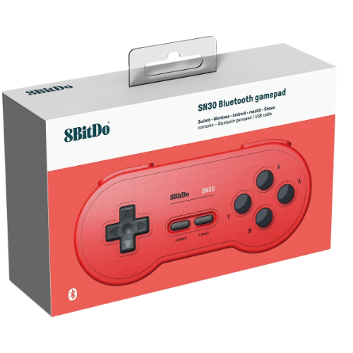 8BITDO NINTENDO SN30 BLUETOOTH GAMEPAD RED-GREEN