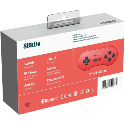 8BITDO NINTENDO SN30 BLUETOOTH GAMEPAD RED-GREEN