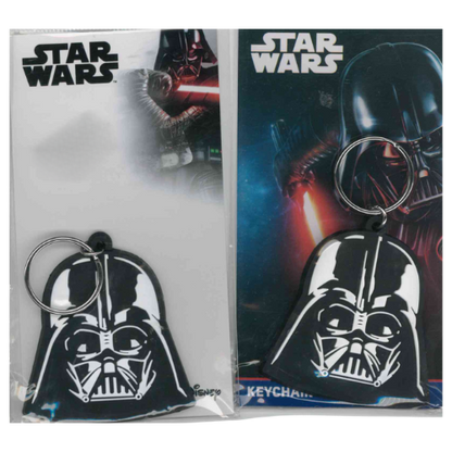 KEYCHAIN STAR WARS DARTH VADER - BABY YODA - MILLENIUM FALCON IN GOMMA
