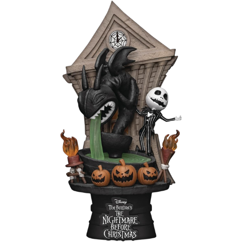 D-STAGE DISNEY NIGHTMARE BEFORE CHRISTMAS - JACK KING OF HALLOWEEN, STILE DIORAMA - FIGURE DA COLLEZIONE