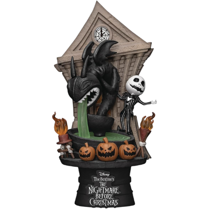 D-STAGE DISNEY NIGHTMARE BEFORE CHRISTMAS - JACK KING OF HALLOWEEN, STILE DIORAMA - FIGURE DA COLLEZIONE