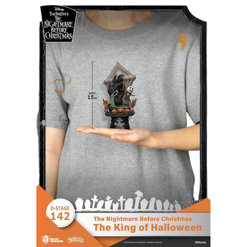 D-STAGE DISNEY NIGHTMARE BEFORE CHRISTMAS - JACK KING OF HALLOWEEN, STILE DIORAMA - FIGURE DA COLLEZIONE