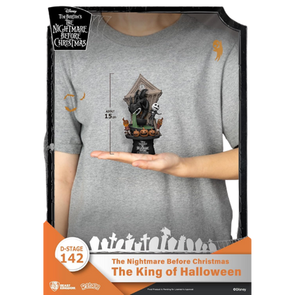 D-STAGE DISNEY NIGHTMARE BEFORE CHRISTMAS - JACK KING OF HALLOWEEN, STILE DIORAMA - FIGURE DA COLLEZIONE