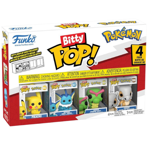 FUNKO BITTY POP POKEMON PIKACHU VAPOREON CATERPIE CUBONE