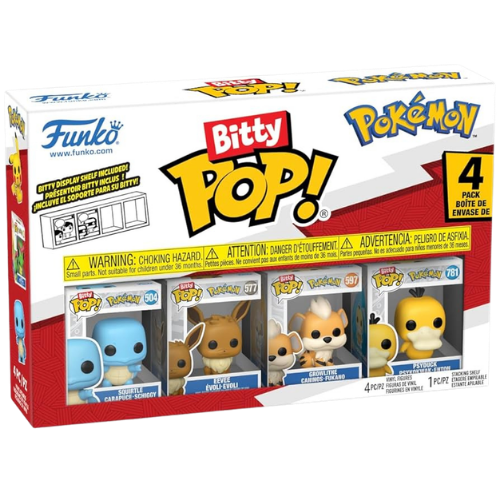 FUNKO BITTY POP POKEMON SQUIRTLE EEVEE GROWLITE PSYDUCK