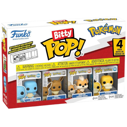 FUNKO BITTY POP POKEMON SQUIRTLE EEVEE GROWLITE PSYDUCK