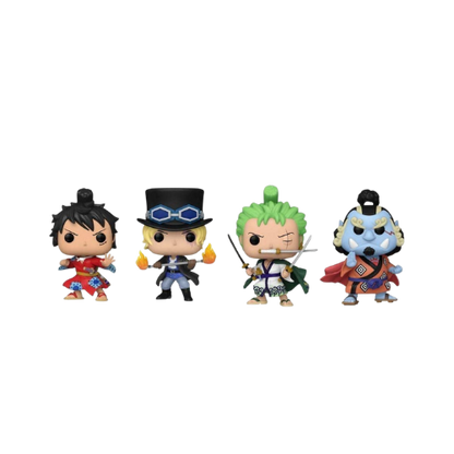 FUNKO POP ONE PIECE 4PACK LUFFYTARO-SABO-ZORO-JINBE