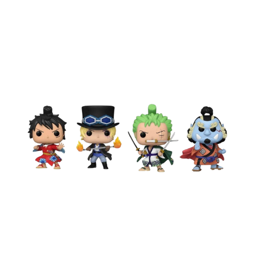 FUNKO POP ONE PIECE 4PACK LUFFYTARO-SABO-ZORO-JINBE