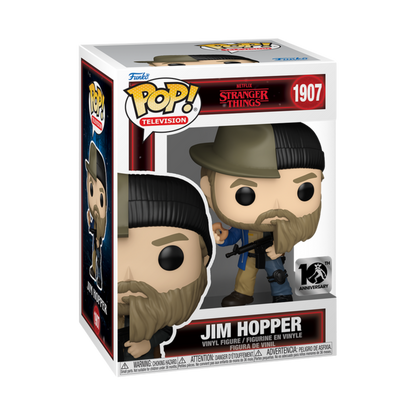 FUNKO POP STRANGER THING 10TH ANNIVERSARY JIM HOPPER #1907