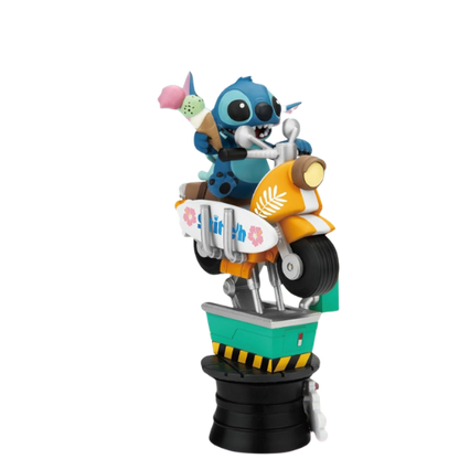 D-STAGE DISNEY STATUA DI STITCH IN RIDE, STILE DIORAMA - LILO E STITCH FIGURE DA COLLEZIONE