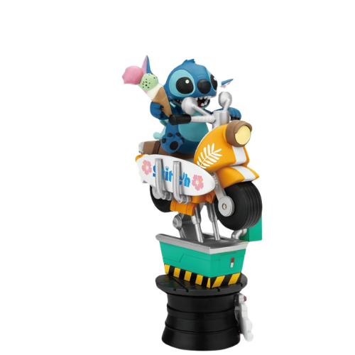 D-STAGE DISNEY STATUA DI STITCH IN RIDE, STILE DIORAMA - LILO E STITCH FIGURE DA COLLEZIONE