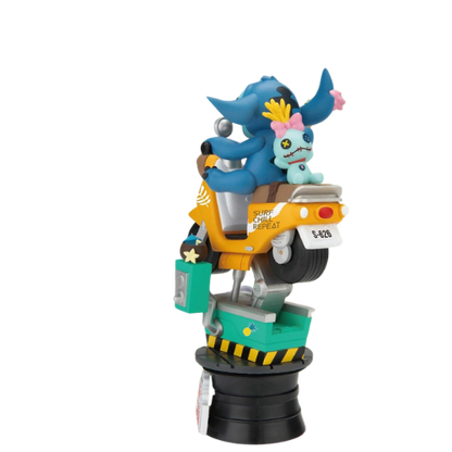 D-STAGE DISNEY STATUA DI STITCH IN RIDE, STILE DIORAMA - LILO E STITCH FIGURE DA COLLEZIONE