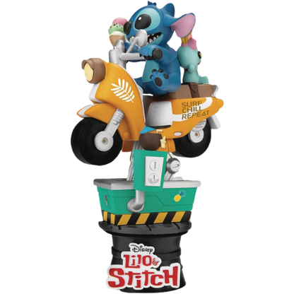 D-STAGE DISNEY STATUA DI STITCH IN RIDE, STILE DIORAMA - LILO E STITCH FIGURE DA COLLEZIONE
