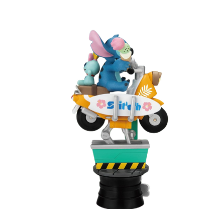 D-STAGE DISNEY STATUA DI STITCH IN RIDE, STILE DIORAMA - LILO E STITCH FIGURE DA COLLEZIONE
