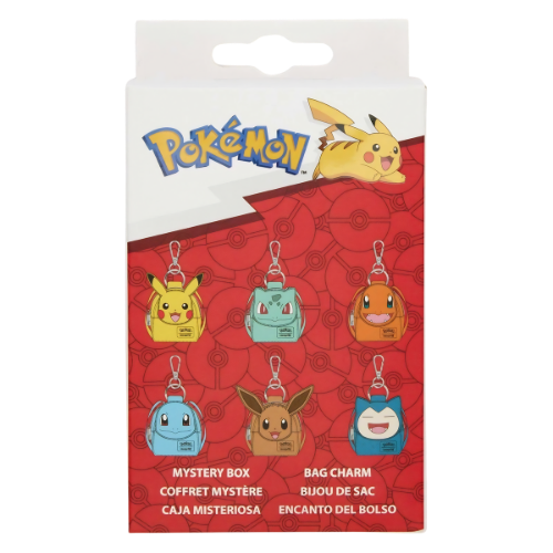 LOUNGEFLY POKEMON MYSTERY MINI ZAINO PORTACHIAVI CHARMANDER-PIKACHU-EEVEE-SQUIRTLE-BULBASUR-SNORLAX