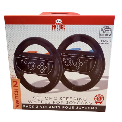 NINTENDO SWITCH 2 FREAKS & GEEKS SET OF 2 STEERING WHEELS FOR JOYCONS