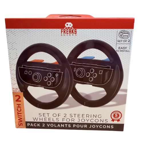 NINTENDO SWITCH 2 FREAKS & GEEKS SET OF 2 STEERING WHEELS FOR JOYCONS