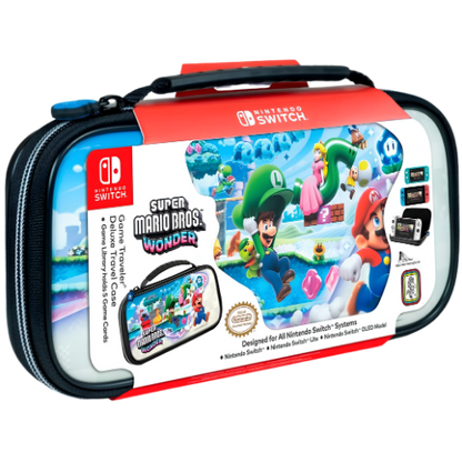 NINTENDO SWITCH GAME TRAVEL DELUXE TRAVEL CASE MARIO WONDER EDITION