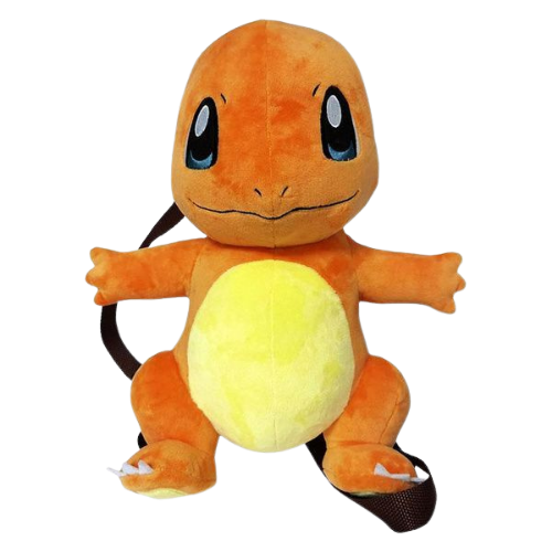 POKEMON ZAINO PELUCHE PIKACHU-CHARMANDER-SQUIRTLE-GENGAR