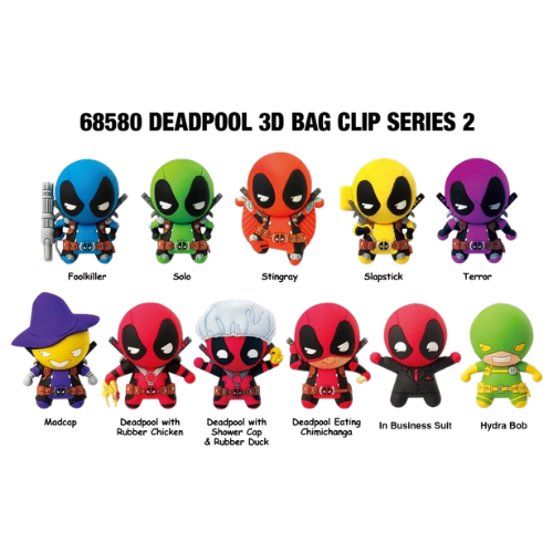PORTACHIAVI MARVEL DEADPOOL COLLECTORS KEYRING IN GOMMA RESISTENTE